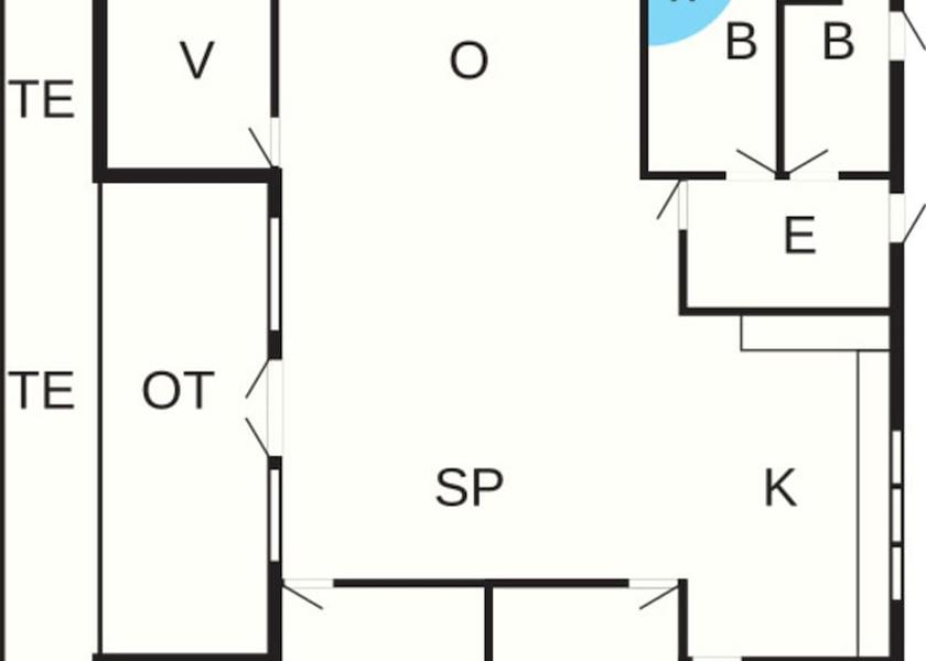 Sjælland Rodby Room layout blue print