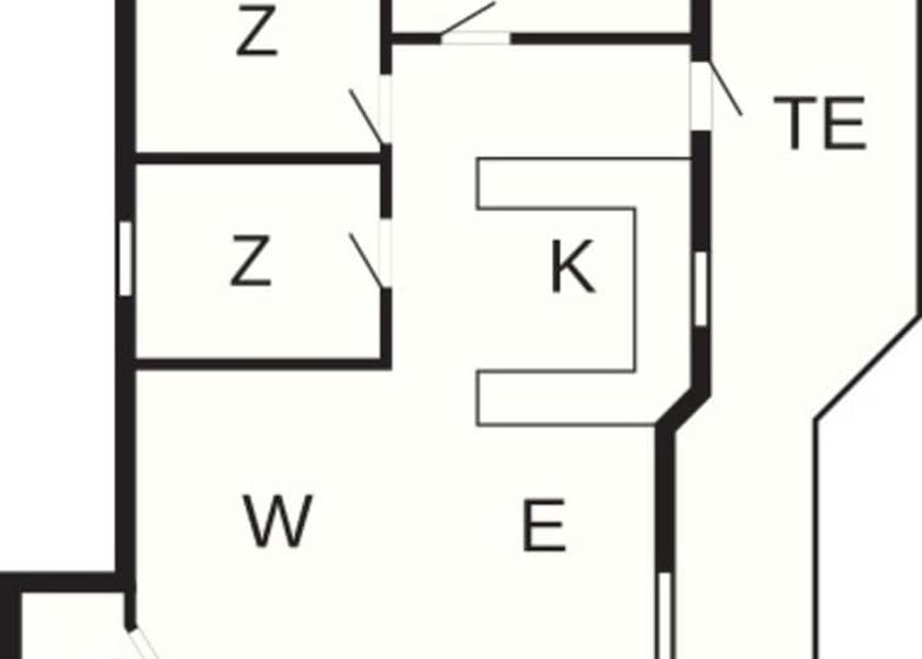 Nordjylland Lokken Room layout blue print