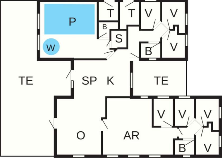 Syddanmark Norre Nebel Room layout blue print