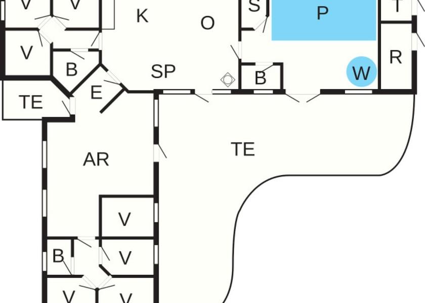 Midtjylland Ebeltoft Room layout blue print