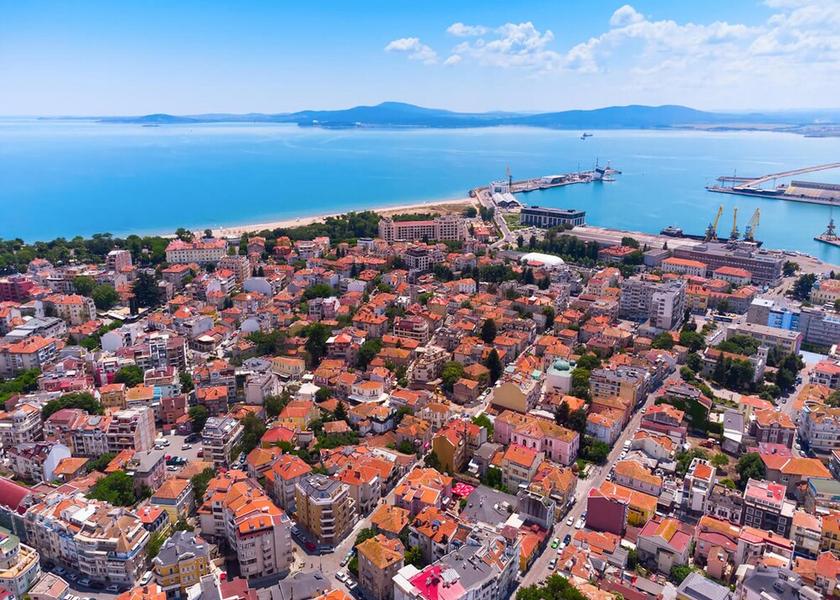 Burgas Pomorie Aerial View