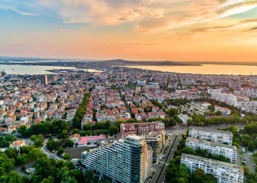 Burgas Pomorie Aerial View