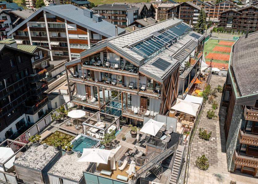 Valais Zermatt Aerial View