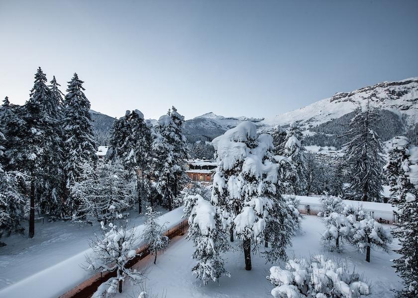 Graubuenden Flims Aerial View