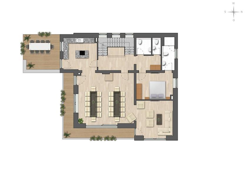 Salzburg (state) Saalbach-Hinterglemm Room layout blue print