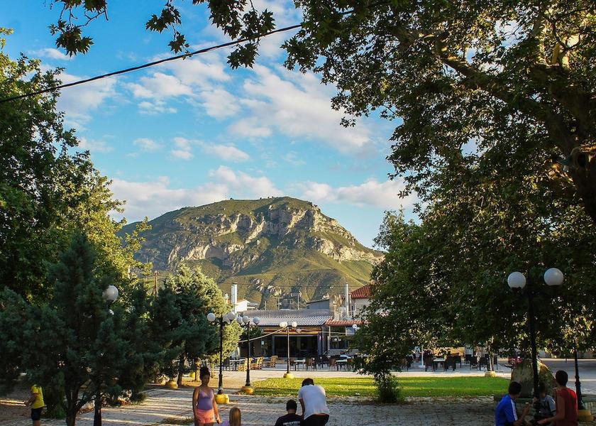 Peloponnese Aigialeia Exterior Detail