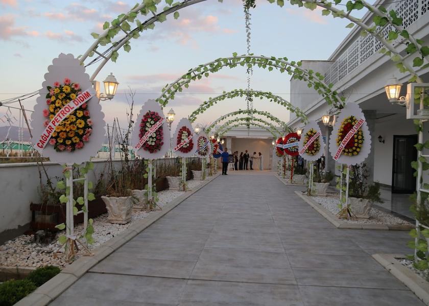 Outdoor banquet area