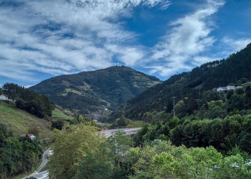 Basque Country Eibar Aerial View