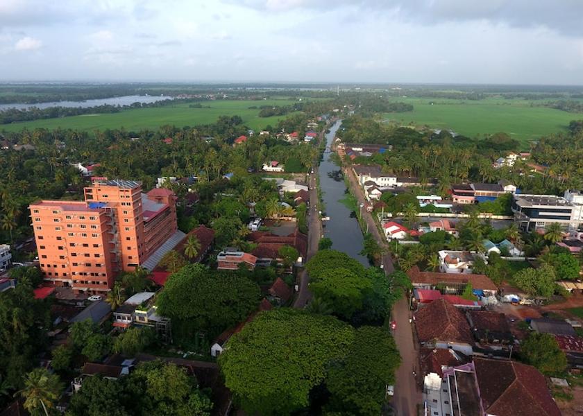 Kerala Alleppey Aerial view