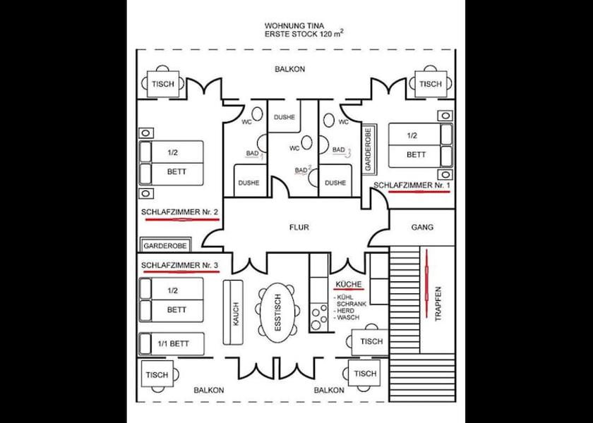 Primorje-Gorski Rab Room layout blue print