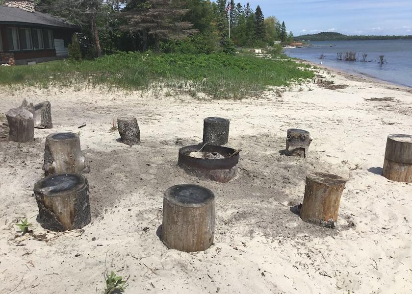 Michigan St Ignace Beach
