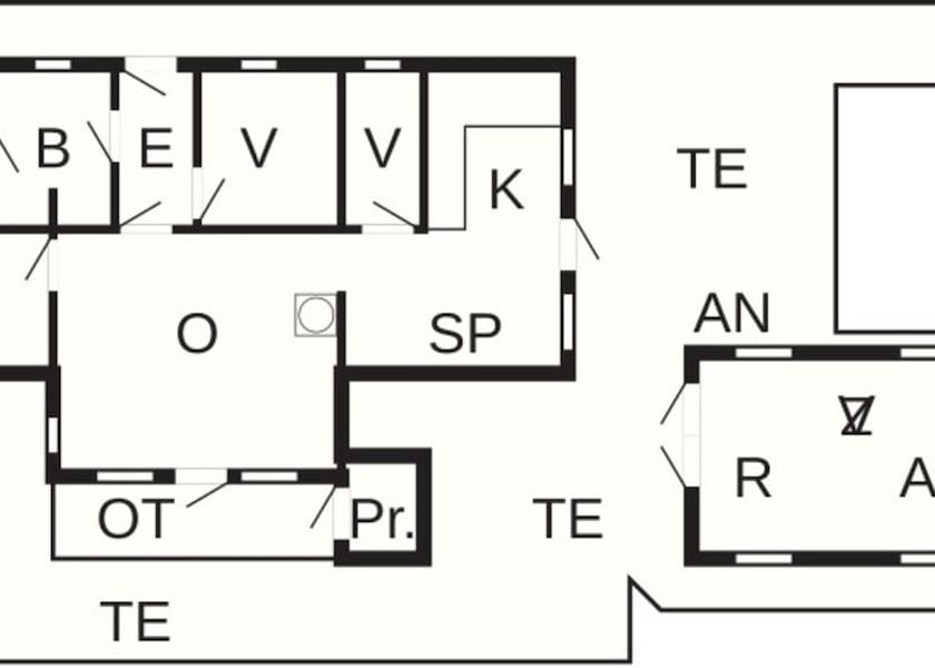 Syddanmark Henne Room layout blue print