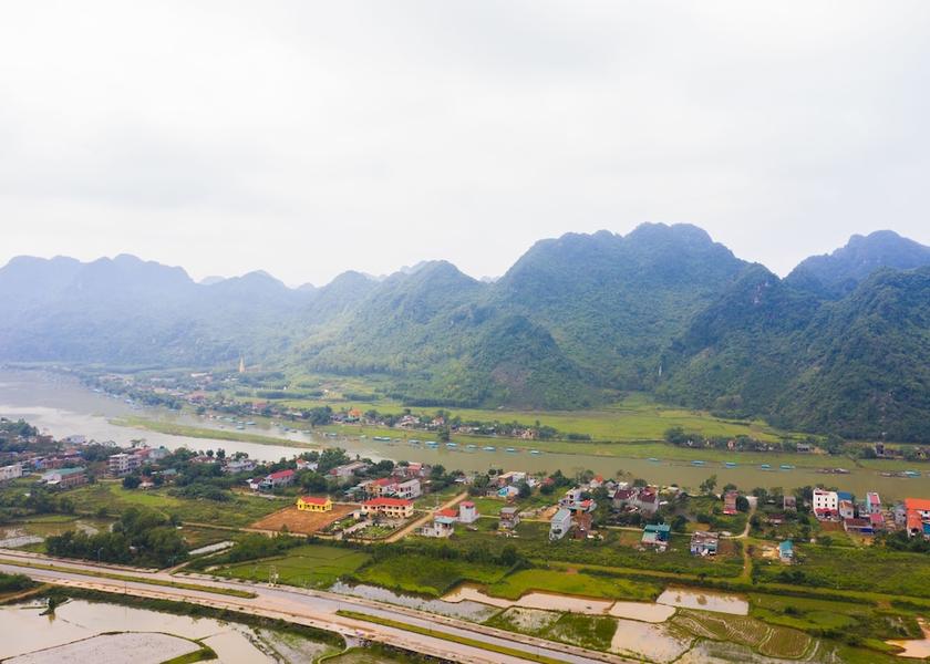 Quang Tri Province Bo Trach Aerial view