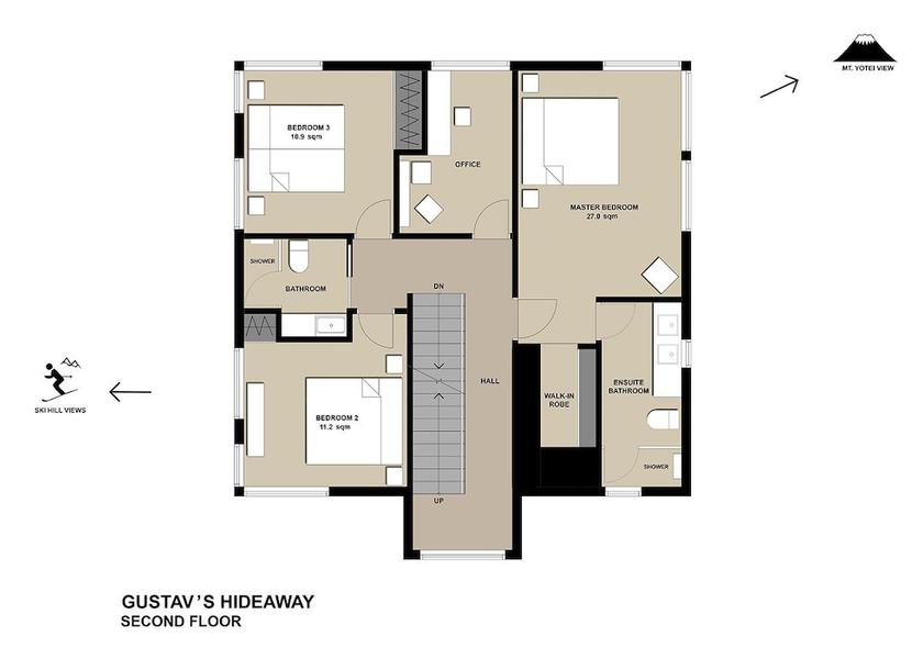 Hokkaido Kutchan Room layout blue print