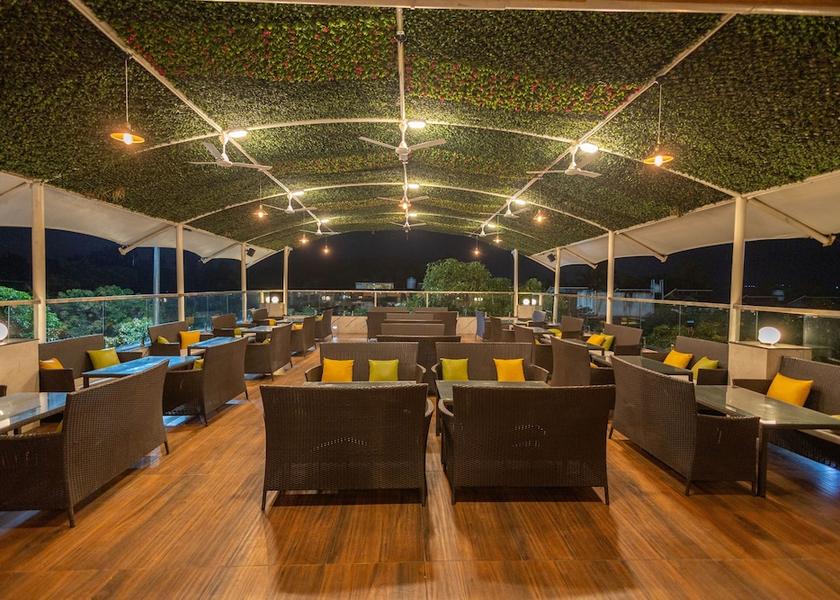 Outdoor banquet area