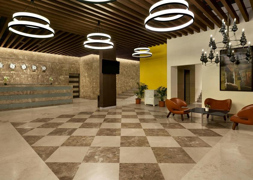 Maharashtra Pune Lobby - Tiles - Reception Desk - Armchairs