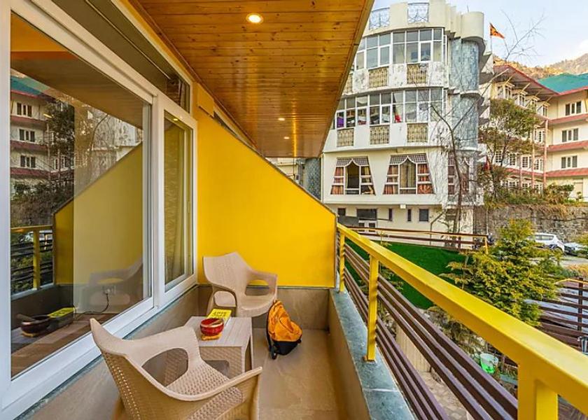 Himachal Pradesh Dharamshala Bed in 8 Bed Mixed Dormitory with Balcony and Mountain View
