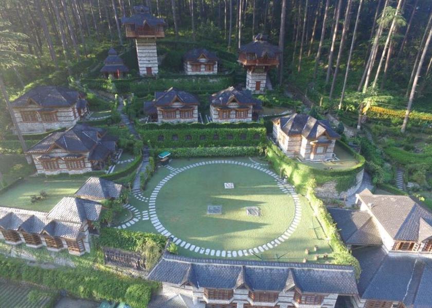 Himachal Pradesh Kasol Aerial View