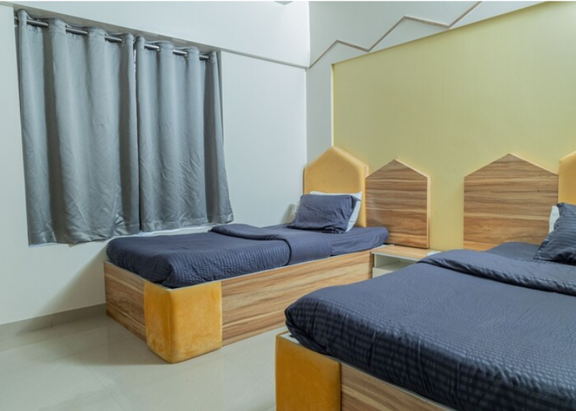 Maharashtra Pune One-Bedroom Apartment with Twin Bed and Mountain View