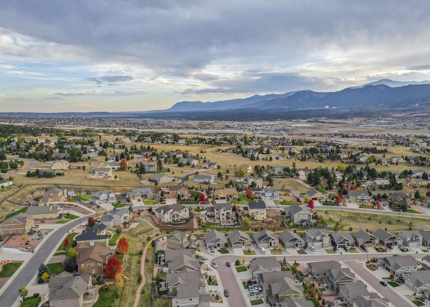 Colorado Monument Aerial View