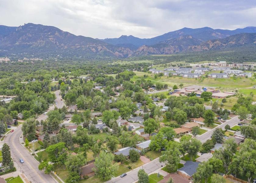 Colorado Colorado Springs Aerial View