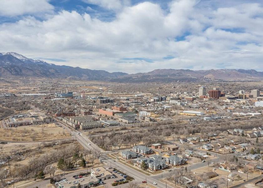 Colorado Colorado Springs Aerial View