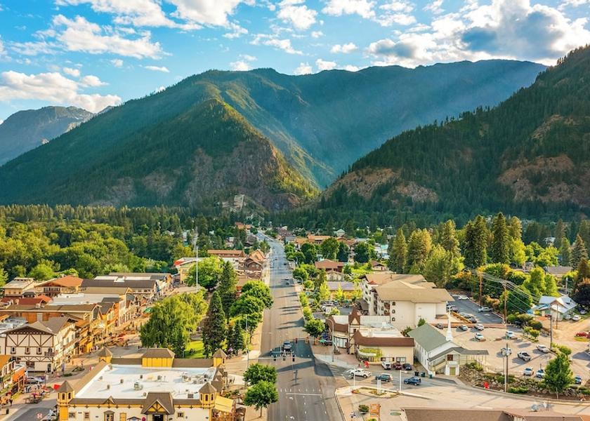 Washington Leavenworth Aerial View