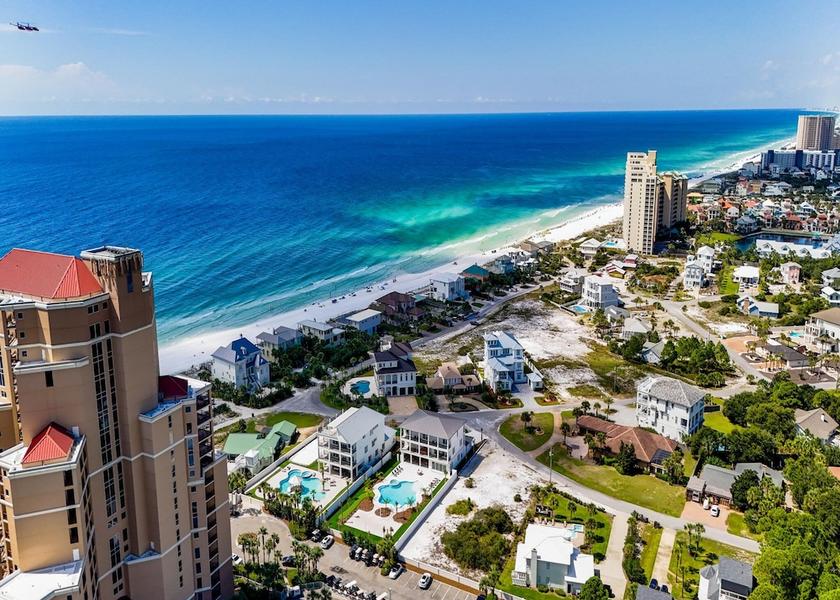 Florida Miramar Beach Aerial View