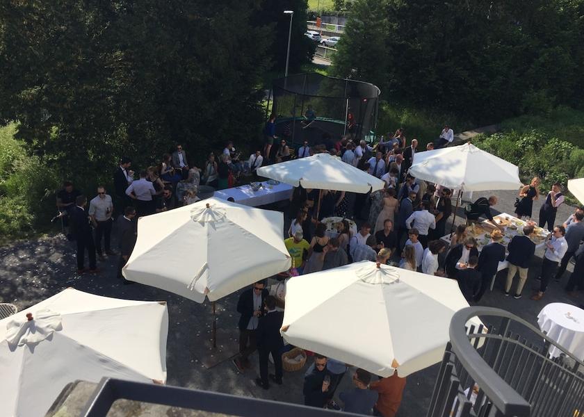 Outdoor wedding area