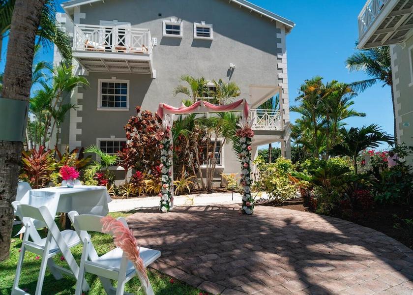 Outdoor wedding area