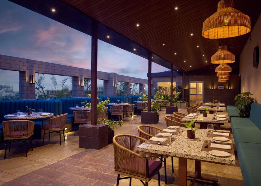 Maharashtra Solapur Mosaic Restaurant - Outdoor Seating - City Views