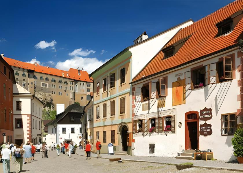 South Bohemia (region) Cesky Krumlov exterior view