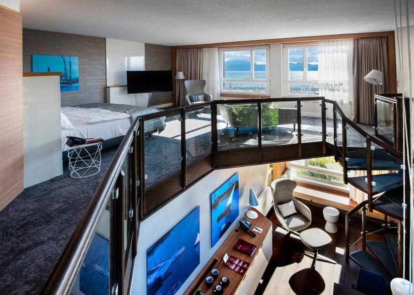 Canton of Vaud Lausanne Duplex King Suite with Lake View