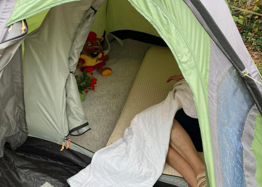 Syddanmark Grindsted Lot with tent and bed lined 