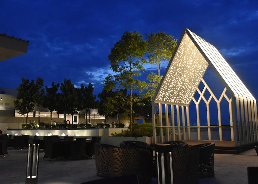 Sarawak Kuching Front of property - evening/night