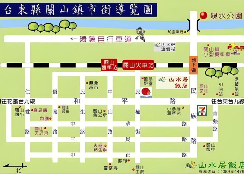 Taitung County Guanshan map