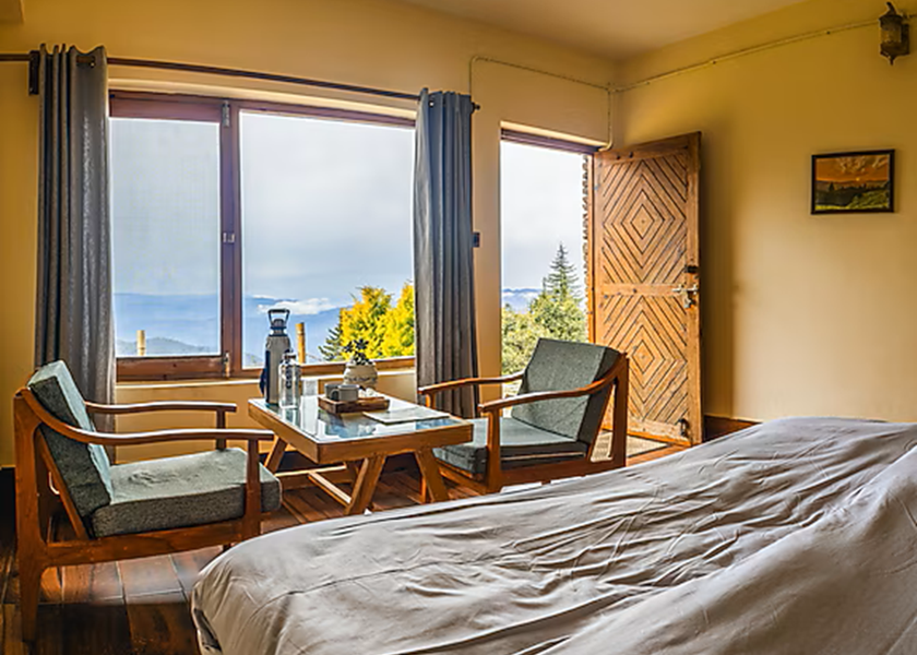 Uttarakhand Binsar Valley View Deluxe Room with Sitout
