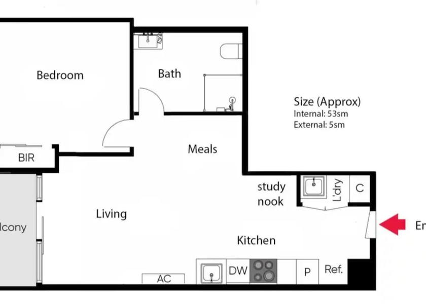 Victoria Melbourne Room layout blue print