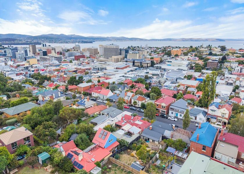 Tasmania Hobart Aerial View