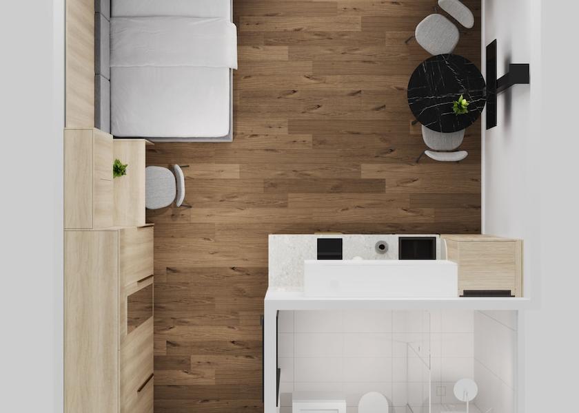 Canton of Bern Biel Room layout blue print