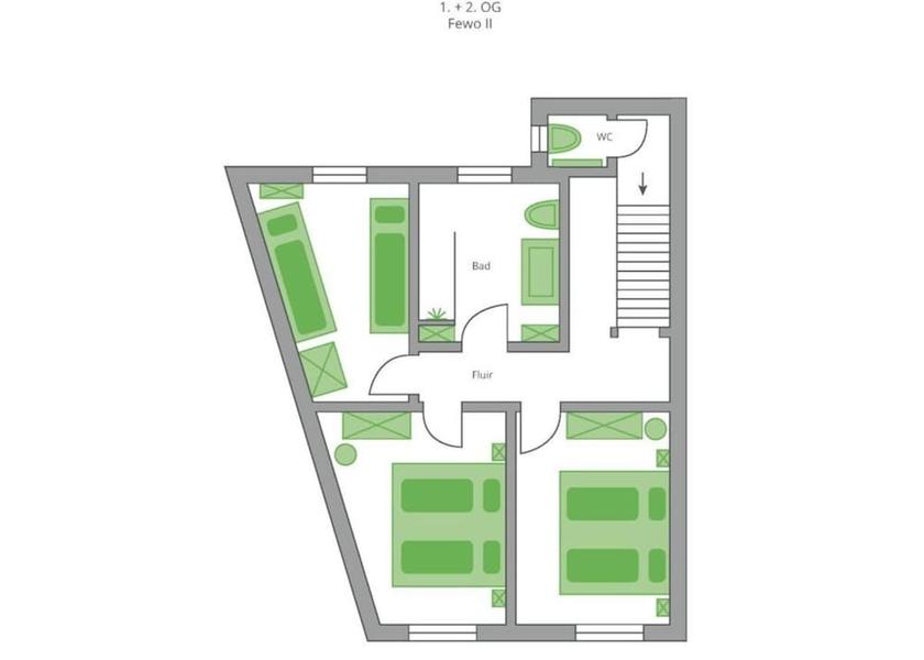 Rhineland-Palatinate Cochem Room layout blue print