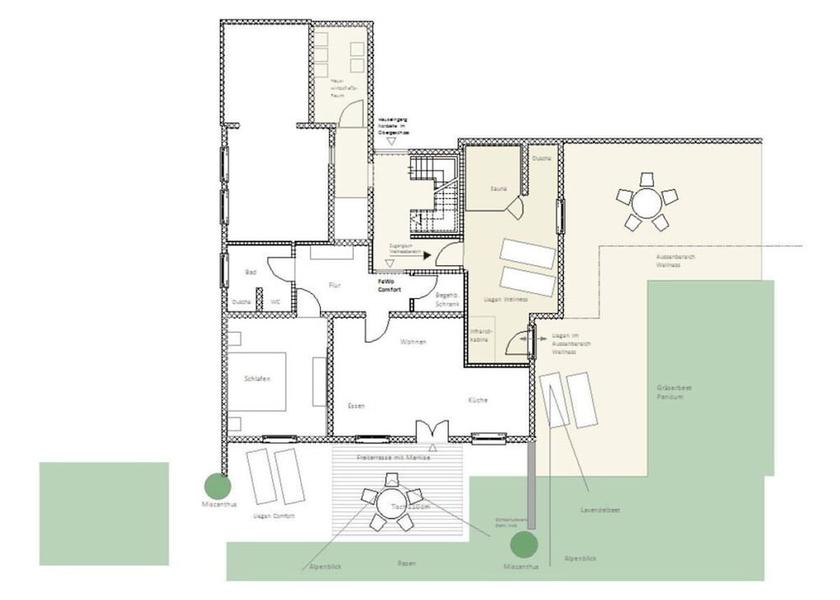 Baden-Württemberg Hoechenschwand Room layout blue print