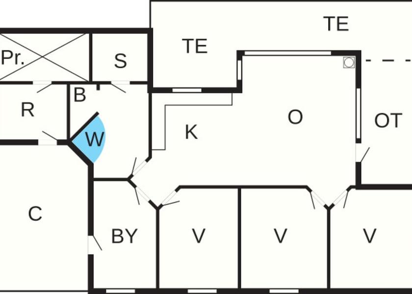 Room layout blue print