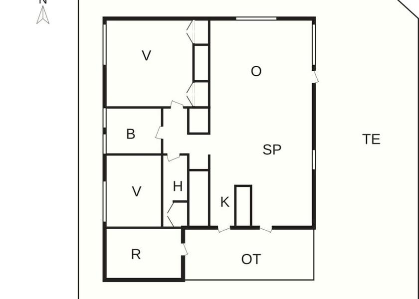 Syddanmark Aabenraa Room layout blue print