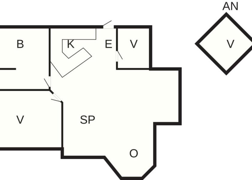 Midtjylland Ebeltoft Room layout blue print