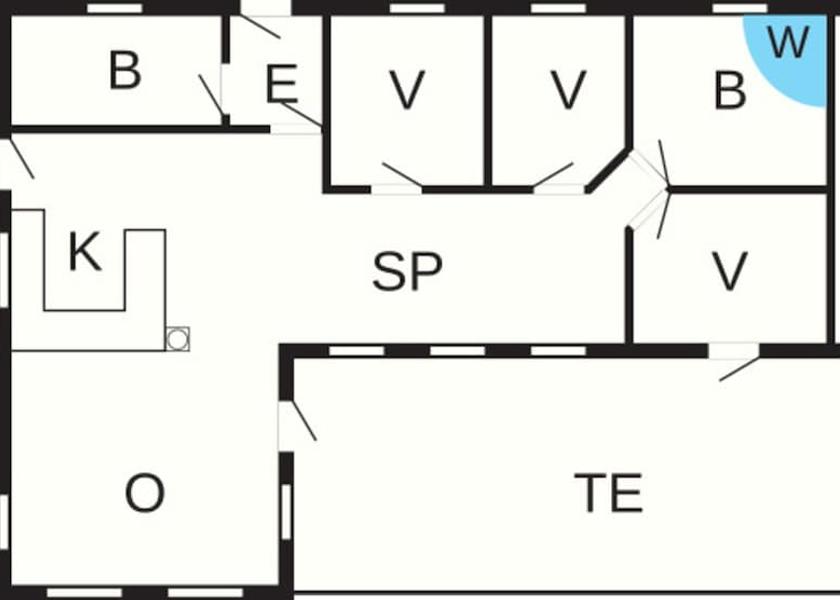 Midtjylland Ulfborg Room layout blue print