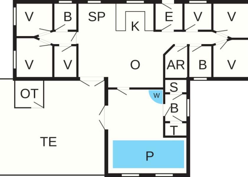 Midtjylland Ulfborg Room layout blue print