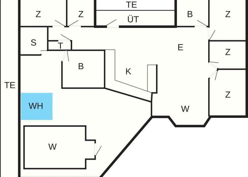 Midtjylland Ebeltoft Room layout blue print