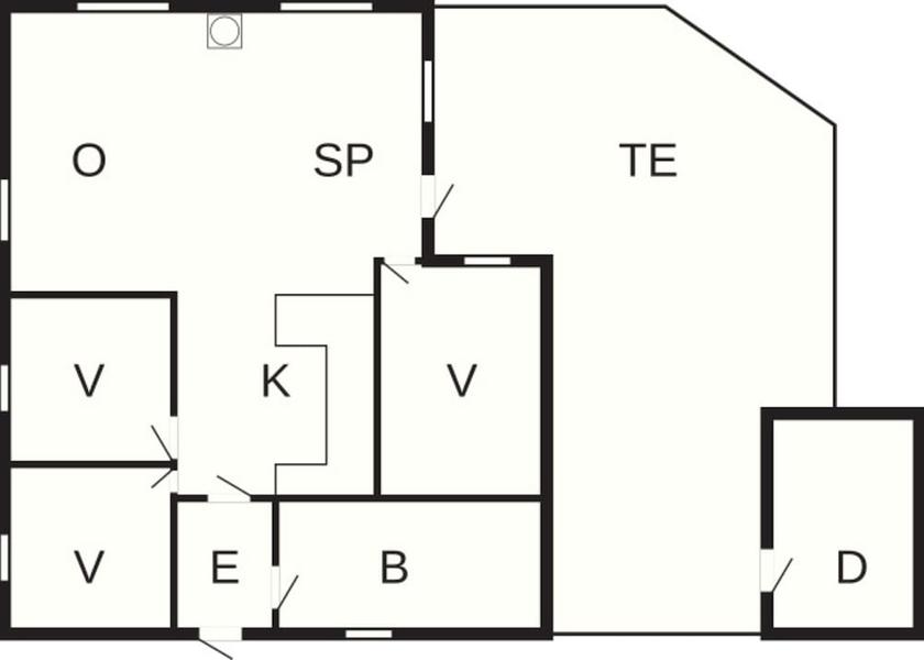 Midtjylland Ulfborg Room layout blue print