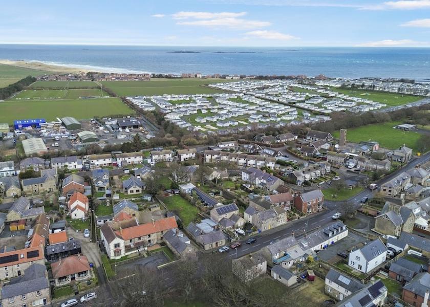 England Seahouses Aerial View